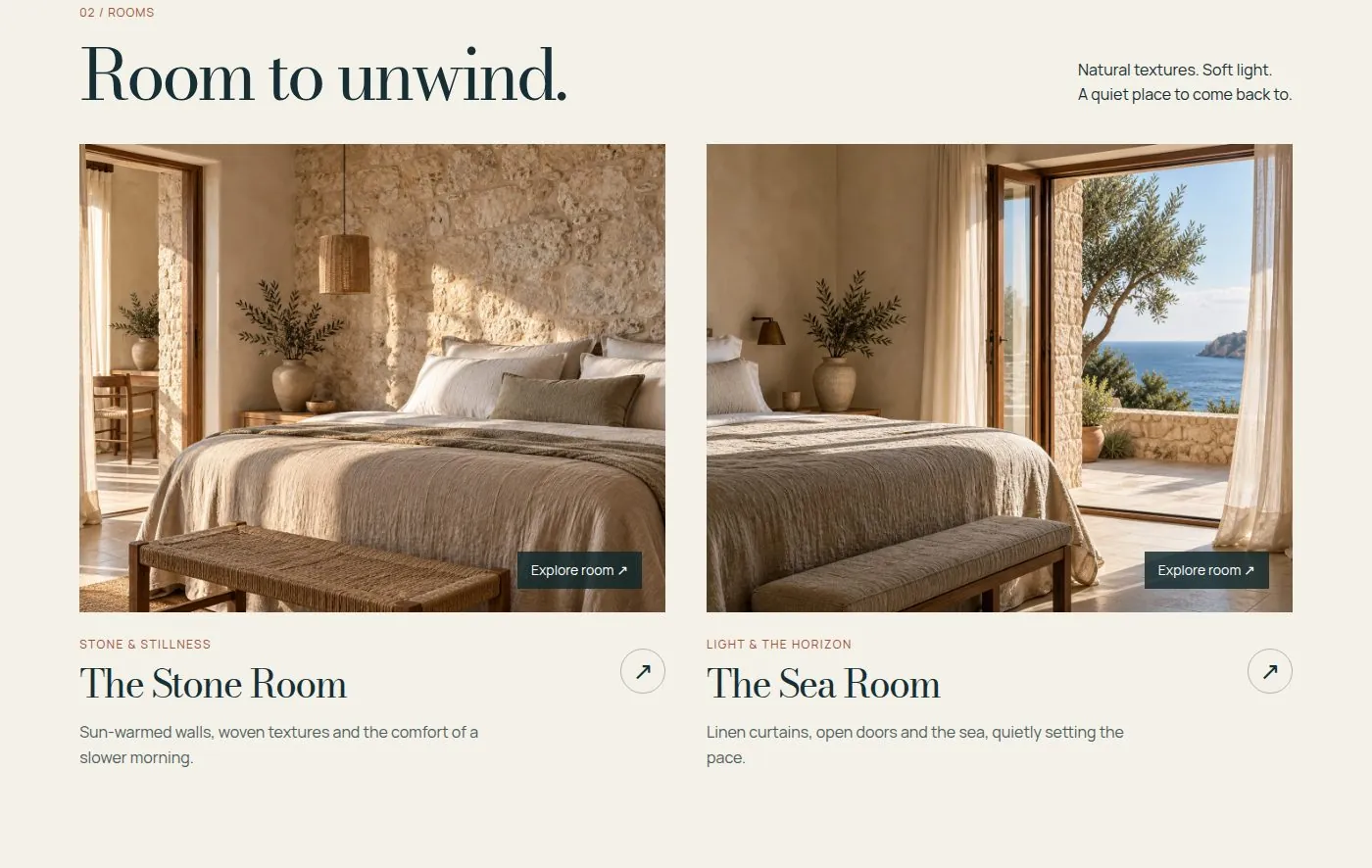 Marea, rooms